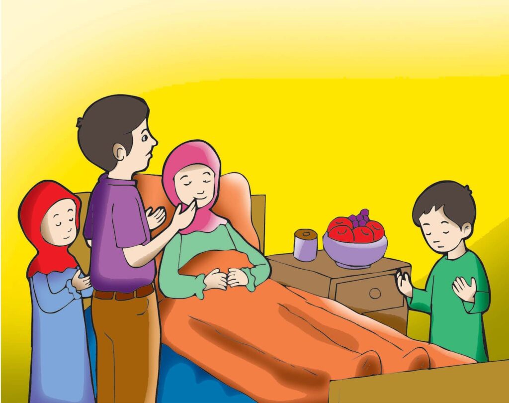 Pray for people who are sick so that Allah Ta'ala can heal them quickly. (1)