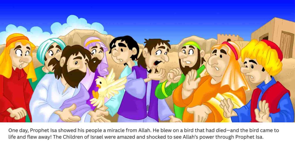 He blew on a bird that had died—and the bird came to life and flew away!