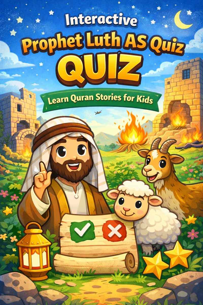 Interactive Prophet Luth AS Quiz; Learn Quran Stories for Kids