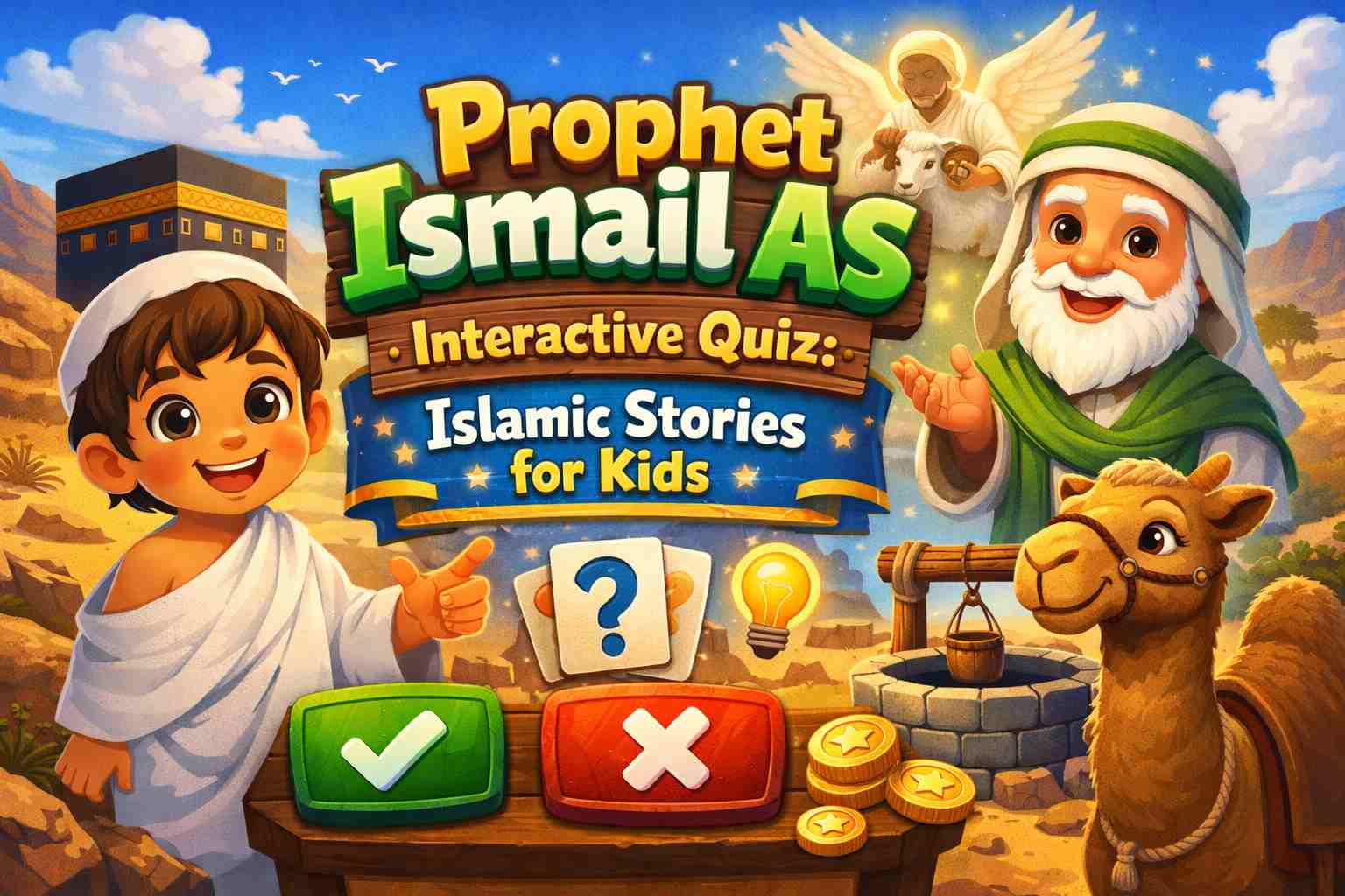 Prophet Ismail AS Interactive Quiz; Islamic Stories for Kids